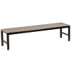 Lorell Faux Wood Outdoor Bench-Charcoal Grey