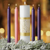 Root 3"x12" Timberline Gilded Christ Candle