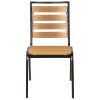 Lorell Faux Wood Outdoor Chairs-Teak Faux Wood