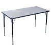 Bintiva 24"x48" Activity Table 15"-24"H Black Legs