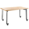 NPS Titan Table w Butcherblock Top 36"H