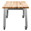 NPS Titan Table w Butcherblock Top 36"H