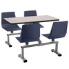 NPS Cluster Swivel Booth w MDF Core Tabletop 24"x48"