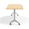 KI Pirouette Fixed-Top Chevron Table w Casters 30" x 60"