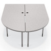 MooreCo MediaSpace Table-Large with Platinum Legs