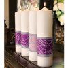 Will & Baumer Advent Pillar Candle Set Emmanuel Collection 3" x 12" 3 Purple/1 Pink