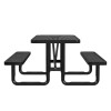 Leisure Craft 6' Portable Expanded Metal Picnic Table