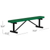 Leisure Craft 6' Portable Expanded Metal Bench