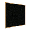 Ghent 4'x4' Wood Frame, Oak Finish Recycled Rubber Bulletin Board