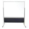 Ghent Double-Sided  Whiteboard-Tackboard w Aluminum Frame 6H x 6W