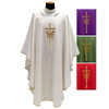 Solivari Gothic Chasuble w Embroidered Gold Band 100% Polyester