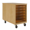 Diversified Spaces Duo Mobile Tote Storage 37-1/2"H w Oak Finish