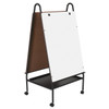 MooreCo Wheasel Easel with Non-Magnetic Markerboard