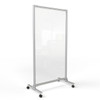 Ghent Glass Mobile Divider, Clear, 74"H x 38"W