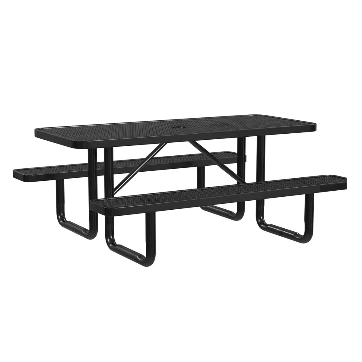 Leisure Craft 6' Portable Expanded Metal Picnic Table Leisure Craft 6' Portable Expanded Metal Picnic Table