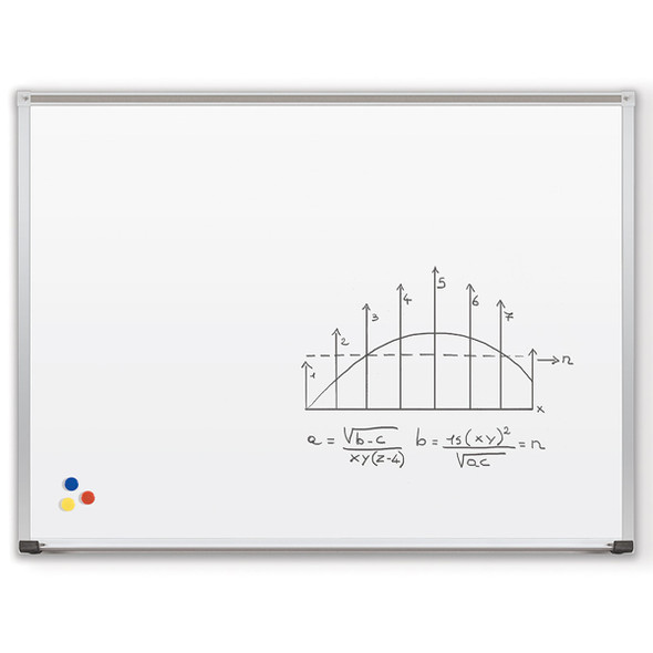 MooreCo 4' x 6' Porcelain Steel Whiteboard w Deluxe Aluminum Trim