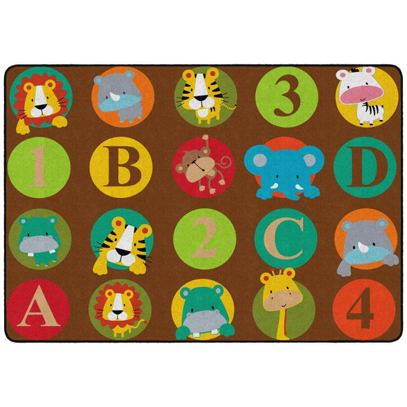 Flagship Carpets 6'x8'4" Rug - ABC & 123 Animals