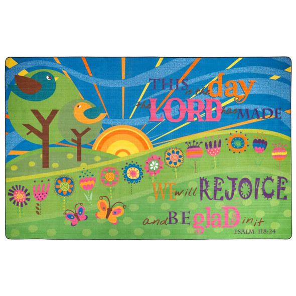 Flagship Carpets 7'6"x12' Rug - This is the Day the Lord Has Made