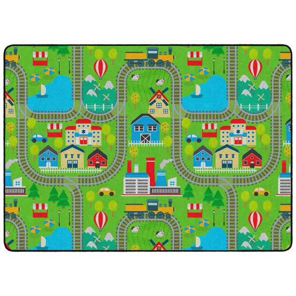 Flagship Carpets 7'6"x12' Rug - Train Ride