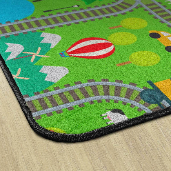 Flagship Carpets 7'6"x12' Rug - Train Ride