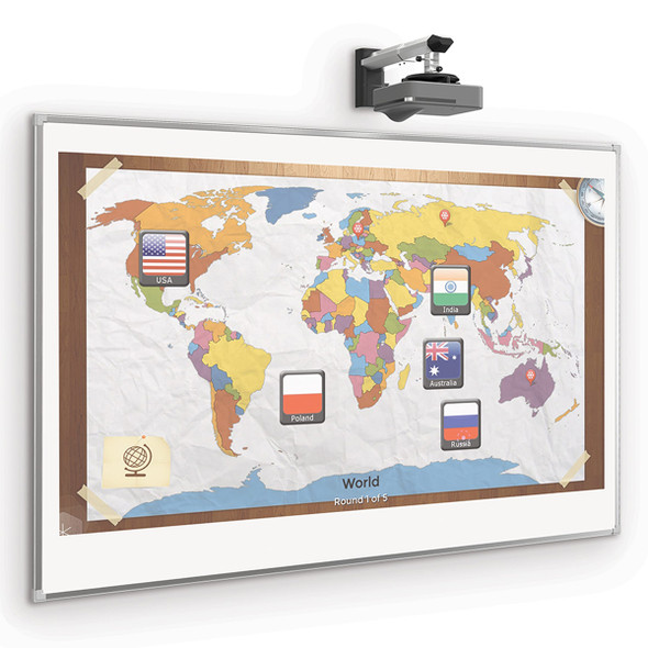 MooreCo 4' x 8' Interactive Projector Board w Low Gloss Surface