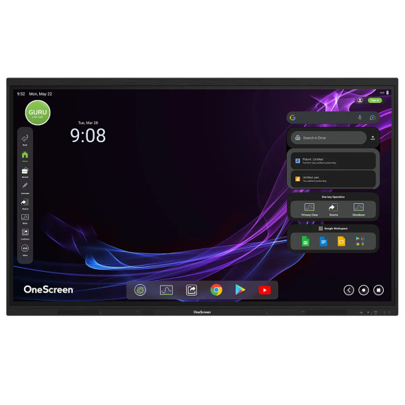 OneScreen 75" 4K UHD Touchscreen T7 Smart Board