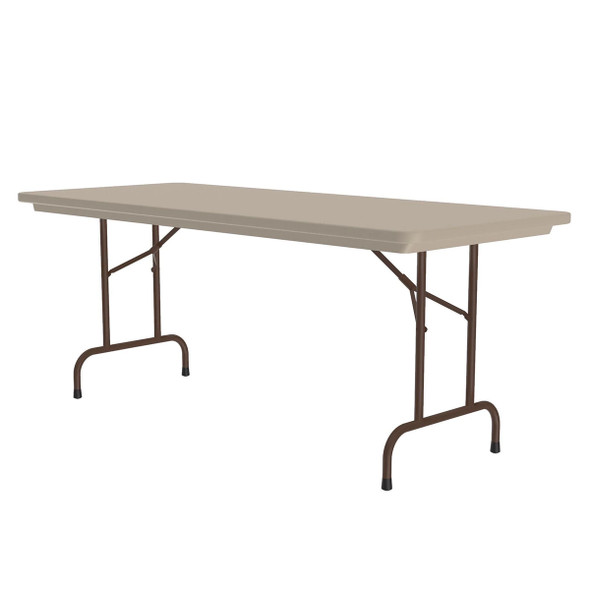 Correll 30"x72" Blow-Molded Folding Table, Mocha Granite