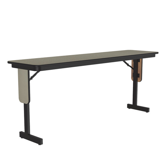 Correll 18x72" Panel Leg Folding Seminar Table-Savannah Sand