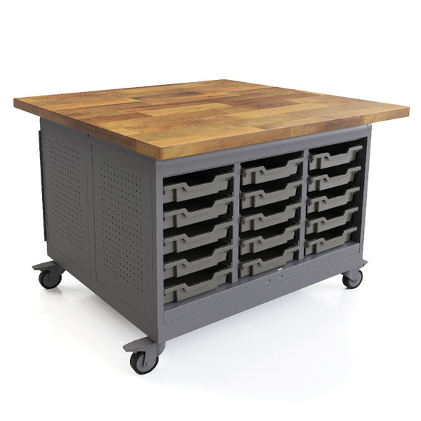 Smith System Cascade Maker Table w Butcherblock Top