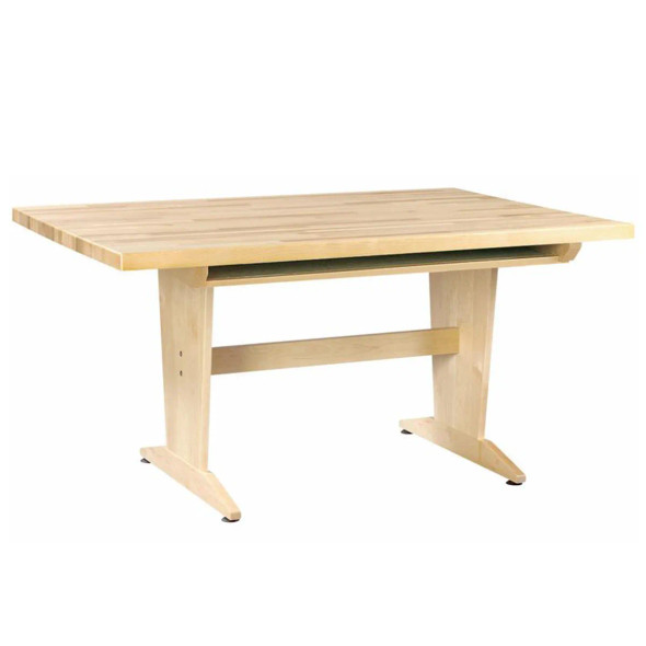 Diversified Spaces 60"x42" Perspective Table w Butcher Block Top