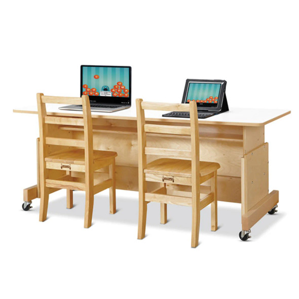 Jonti-Craft Apollo Double Computer Desk - White Top