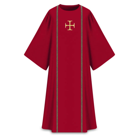 Slabbinck Dalmatic with Embroidered Cross-Red