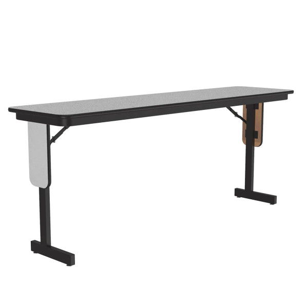 Correll 18"x72" Panel Leg Folding Seminar Table, Gray Granite