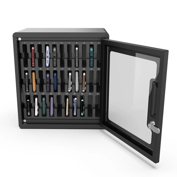 Luxor CellGuard Cell Phone Storage Cabinet w Wall Mount Kit