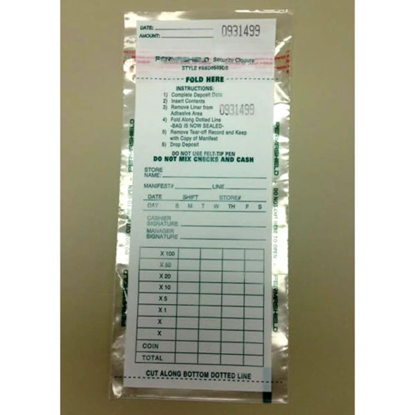 US Bank Drop Safe Bags 5"x9" 1000/Bx