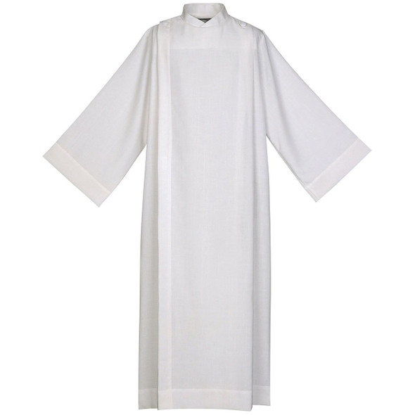 Abbey Clergy Alb Front-Wrap w Buttons Poly/Cotton