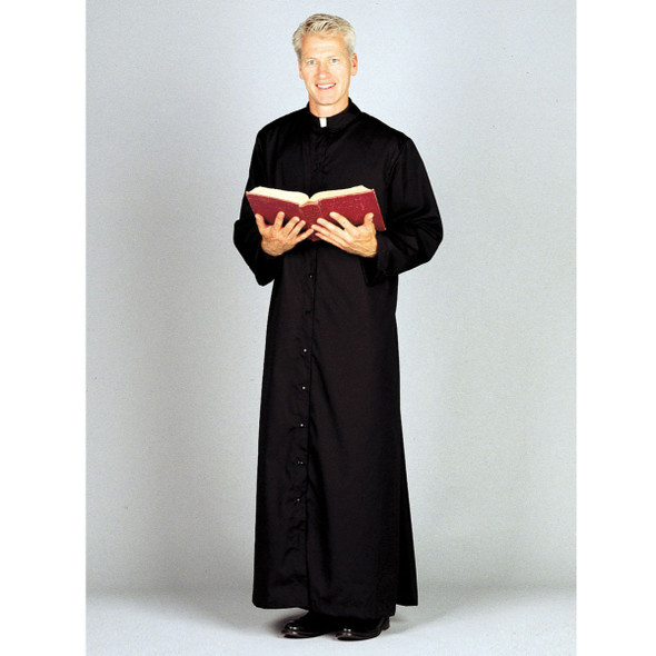Abbey Priest Cassock Comfort Cut Poly/Cotton Snap Front