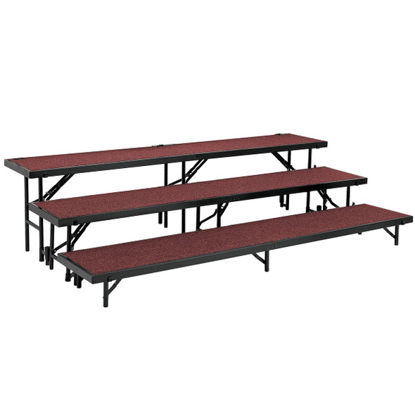 NPS 3-Level Standing Choral Riser w Carpet Surface
