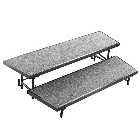NPS 2-Level Tapered Standing Choral Riser w Carpet Surface