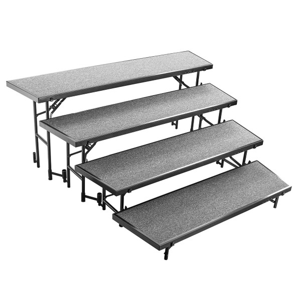 NPS 4-Level Tapered Standing Choral Riser w Carpet Surface