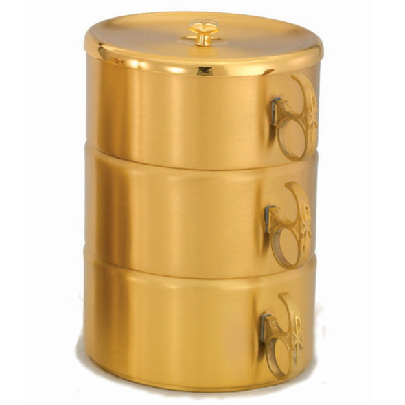 Alviti 456GSET 3 Pc Stacking Ciboria Set
