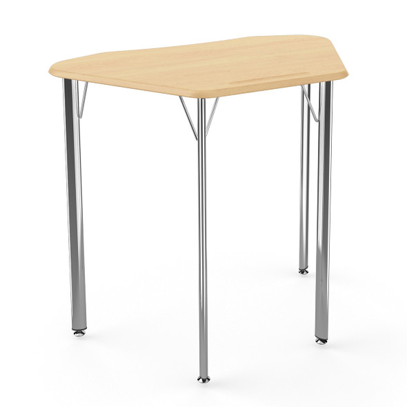 KI Intellect Wave Trapezoid Desk w Hard Plastic Top 29"H