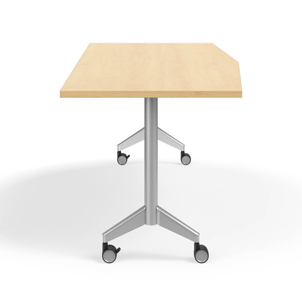 KI Pirouette Fixed-Top Chevron Table w Casters 30" x 60"