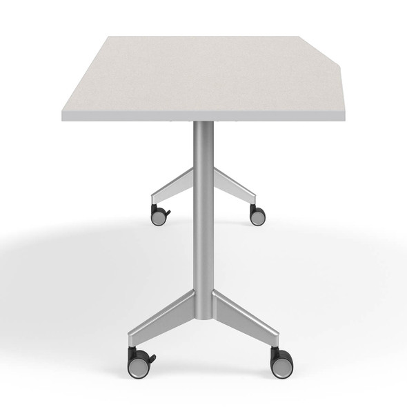 KI Pirouette Fixed-Top Chevron Table w Casters 30" x 72"