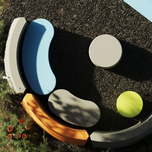 Smith System Flowform Outdoor Ottoman 26"