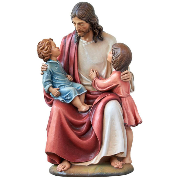 Demetz Jesus With Two Children Statue