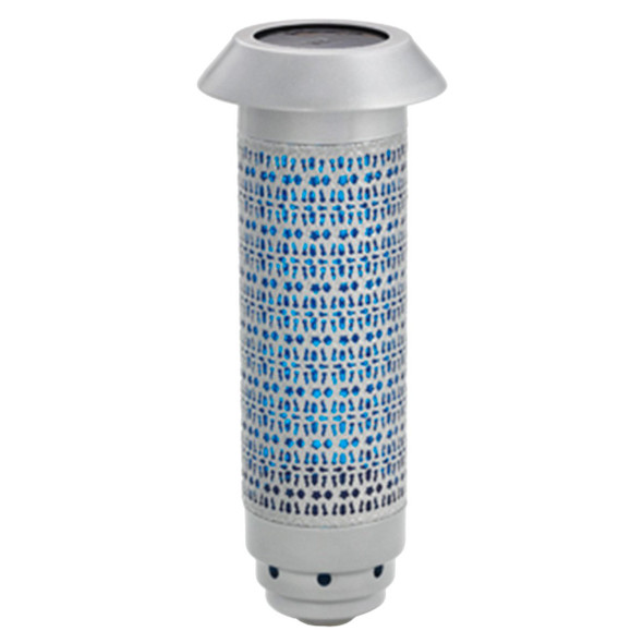 Alviti 9872PCF Solar Cemetery Light Silver/Blue w Stake Filigree Design