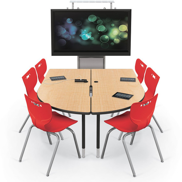 MooreCo MediaSpace Table-Large with Black Legs