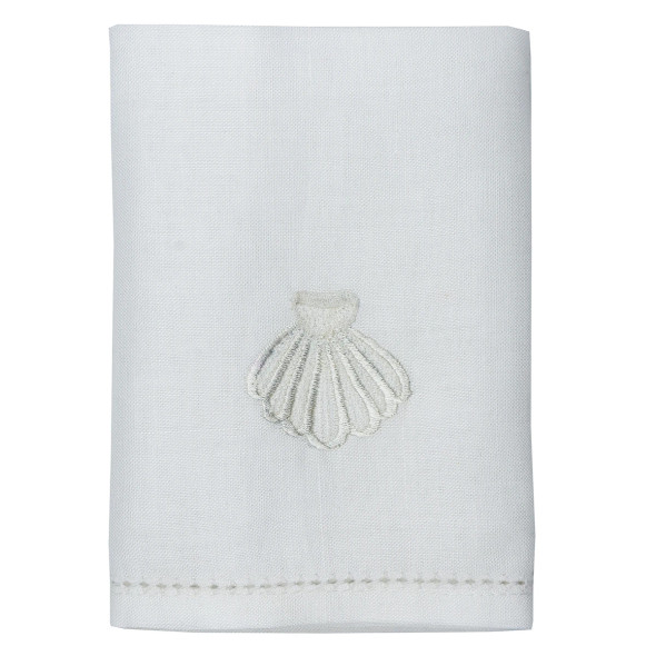 MDS Baptismal Napkin w Shell Design