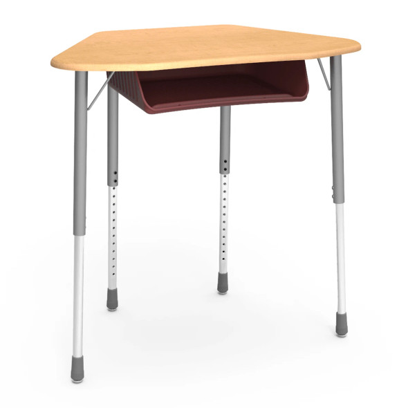 Virco ZUMA Hexagon Desk w Plastic Book Box